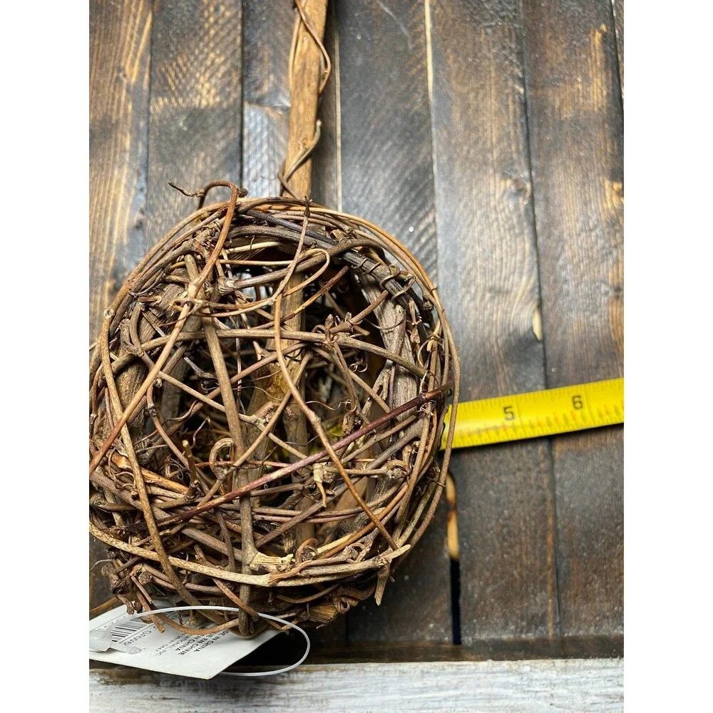 Garden Isle Decorative Twig Sphere Wand Natural Rustic Home Decor